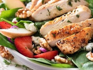 Chicken Strawberry Spinach Salad