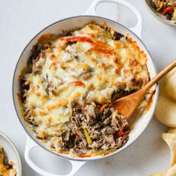 Philly cheesesteak casserole