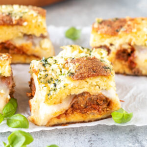 Keto Garlic Bread Italian Meatball Sliders